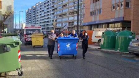 Tareas de limpieza en Tudela