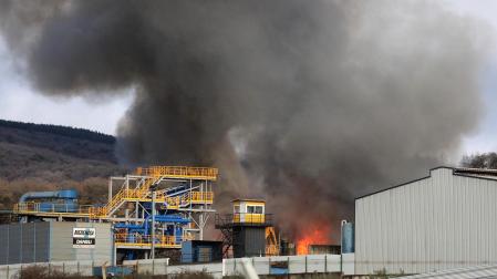 Incendio en la empresa Medenasa de Berrioplano
