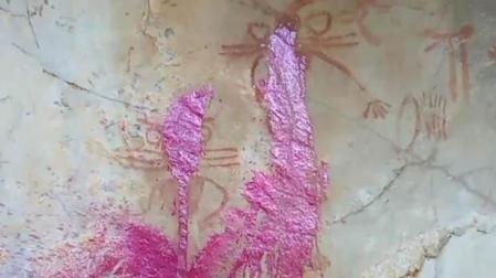 Las pinturas rupestres vandalizadas