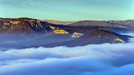 La niebla, protagonista en Navarra.