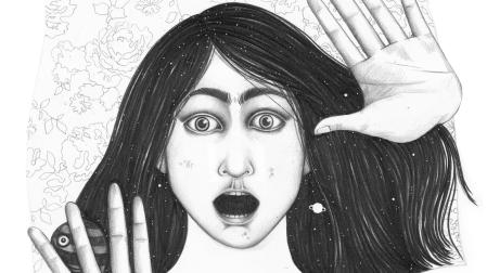 La Olga joven, representada en una de las ilustraciones de Sara Morante en Flor Jané