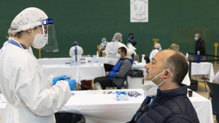 Prueba PCR realizada en Fitero para el control de la pandemia