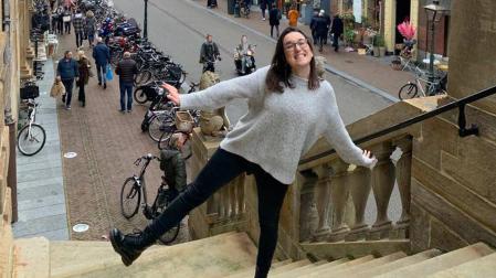 Lucía Gastón Lorente en una excursión a Leiden, ciudad holandesa con casi 30 km de canales.