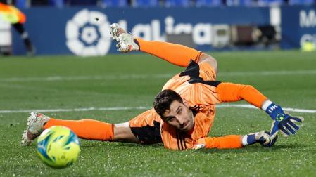 Sergio Herrera, en el partido contra el Getafe