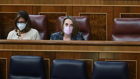 La portavoz del PSOE en el Congreso, Cuca Gamarra, durante el pleno del Congreso celebrado este martes