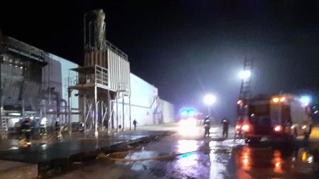Incendio en una empresa de la localidad de Uharte Arakil