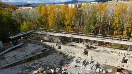 Obras en los baluartes de Pamplona
