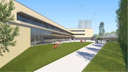 Imagen virtual de la ampliación del colegio de Educación Especial Andrés Muñoz