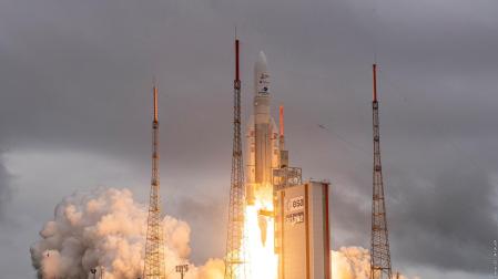 El James Webb despegó desde el puerto espacial europeo de Kurú
