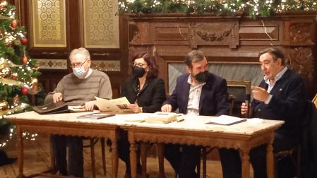 Desde la izq.: Jesús Mauleón, Ana Martínez Mongay, Juan Ramón Corpas y Víctor Manuel Arbeloa