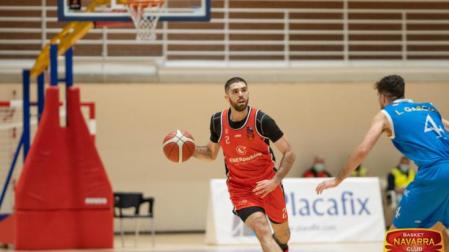 Un jugador del Basket Navarra, en un partido anterior