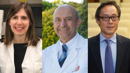 Los investigadores Marta Guasch-Ferré, Miguel Ángel Martínez-González y Frank Hu.
