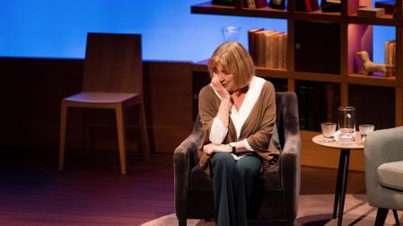 Carmen Maura, en la representación de 'L'hirondelle' en el Teatro Hebertot de París