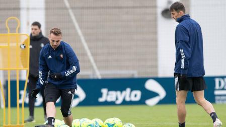 Ontiveros durante un entrenamiento en Tajonar