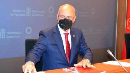 El consejero Bernardo Ciriza, en la rueda de prensa de este viernes