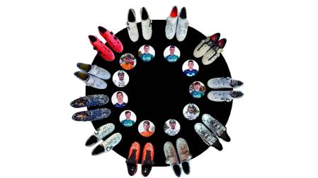 El pelotón navarro, según sus zapatillas