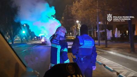 Policía Municipal y bomberos, en el lugar del suceso