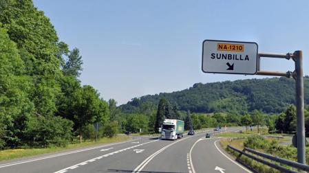 Cruce de Sunbilla, en la N-121-A