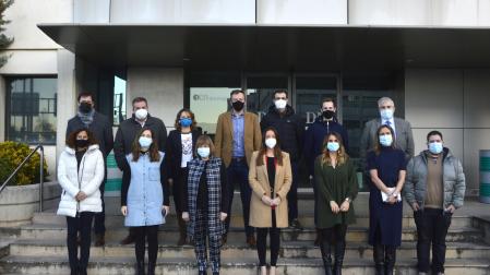 Asistentes a la presentación de la Carrera de las Empresas en las instalaciones de Diario de Navarra