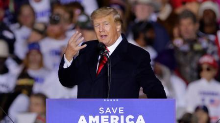 Trump, durante su intervención de este sábado