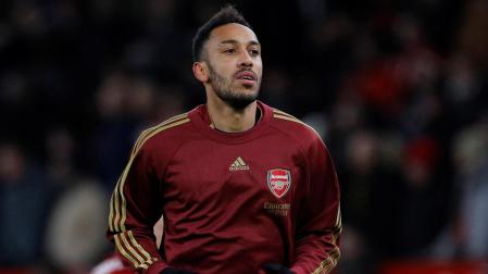 Aubameyang durante un partido con el Arsenal