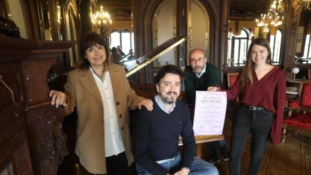 De izda. a dcha.; Mercedes Gorria, Pascual Jover, José Luis Pujol y María Fernández.
