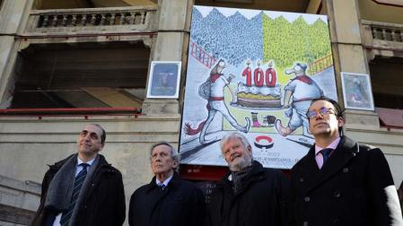 Presentación de los actos de celebración del centenario del coso pamplonés, este miércoles
