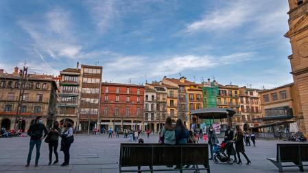 Imagen de la plaza de los Fueros de Estella, cuya remodelación está sobre la mesa del Ayuntamiento