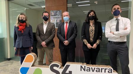 De izquierda a derecha, Izaskun Goñi, Mikel Irujo, Joaquín Ancín, Uxue Itoiz y Javier Villanueva