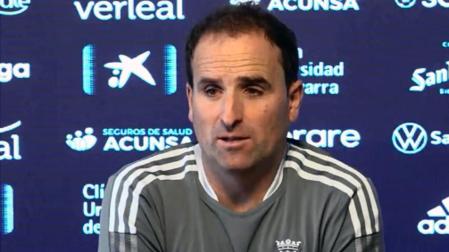 Jagoba Arrasate, en la rueda de prensa de este viernes