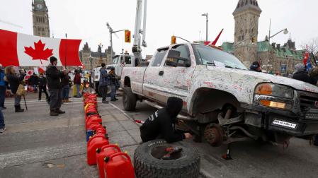 Protestas en Canadá en contra de las vacunas