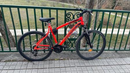Bicicleta en la que viajaba el detenido