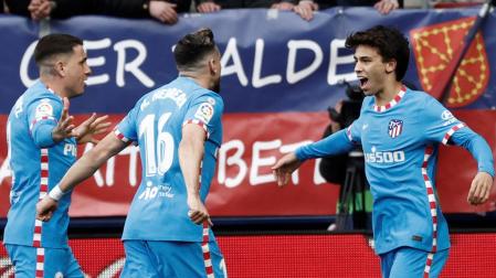 Joao Félix celebra el primer gol del partido