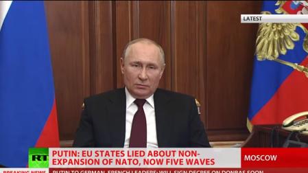 Vladimir Putin, ha anunciado este lunes la independencia de las provincias ucranianas de Donetsk y Lugansk