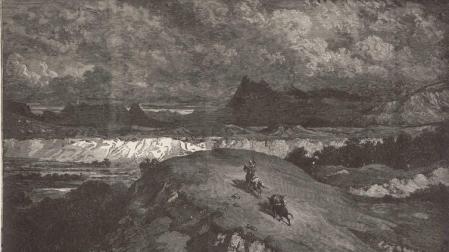 Don Quijote y Sancho en Sierra Morena. Grabado de Gustave Doré, 1876
