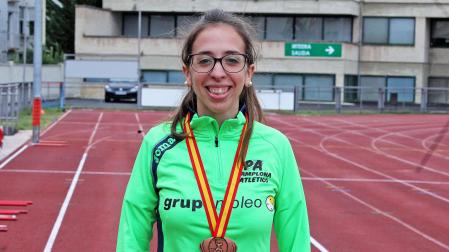 Leyre, con su bronce del Campeonato de España en 2017