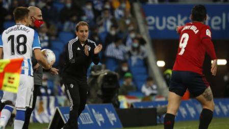 Jagoba Arrasate, en el partido contra la Real Sociedad