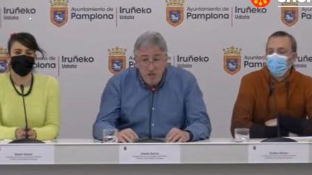 Rueda de prensa ofrecida este miércoles por EH Bildu Pamplona