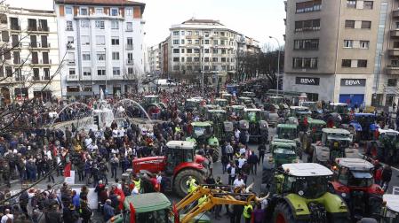 Concentración de tractores el 19 de febrero de 2020