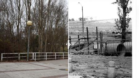 Aunque solo fuera una vez cada 15 días, el puente peatonal sobre el río Sadar soportaba la afluencia de miles de aficionados cada jornada de partido. En 1981 el Ayuntamiento decidió ampliarlo