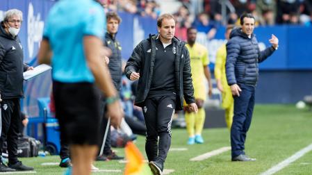 Jagoba Arrasate durante el duelo frente al Villarreal