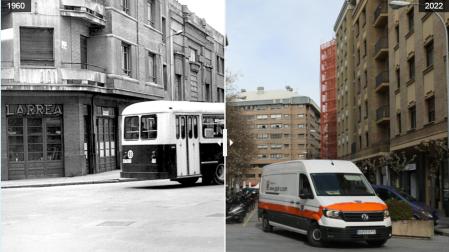 La confluencia entre García Ximénez y Sancho el Mayor, en 1960 y en la actualidad