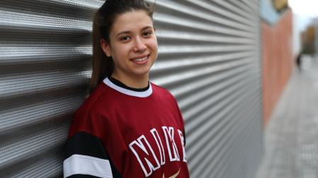 Inés Santibáñez, la jugadora más joven del Osés Construcción Ardoi, llegó hace un año a Zizur