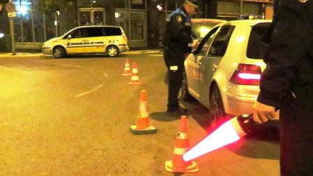 Imagen de una campaña de vigilancia y control de alcoholemia y otras drogas en Tudela, en una imagen de archivo