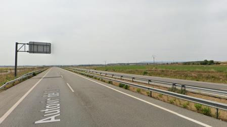 La A-68, a la altura de Fontellas