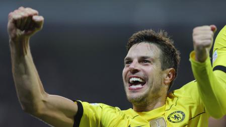César Azpilicueta celebra el segundo gol del Chelsea