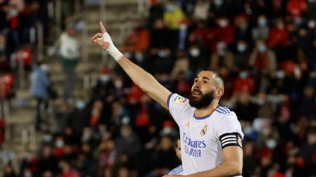 Benzema, en el partido ante el Mallorca