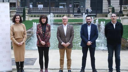 Iosune Pacual, Cristina Bayona, Bernardo Ciriza, Jesús María Rodríguez y Ángel Labiano