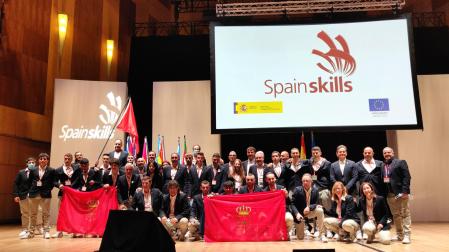 Delegación navarra que participa en Madrid en Spainskills