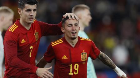 Morata y Yeremi Pino